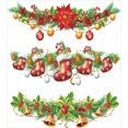 thumbnail image 3 of Christmas Duvet Cover Set, Traditional Garland Designs with Flowers Socks and Bells Mistletoe Candy, Decorative 3 Piece Bedding Set with 2 Pillow Shams, Calking Size, Orange Red Green, by Ambesonne, 3 of 3