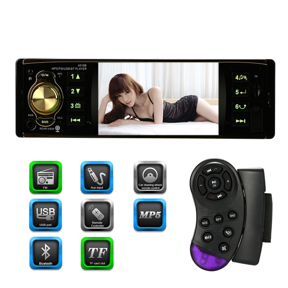 4 1 Inch Tft Hd 1080p Car Radio Bluetooth Mp5 Player Digital Screen 4 1 Inch Tft Hd 1080p Car Radio Bluetooth Mp5 Player Digital Screen Usb Tf Fm Aux Input Steering Wheel Remote Control