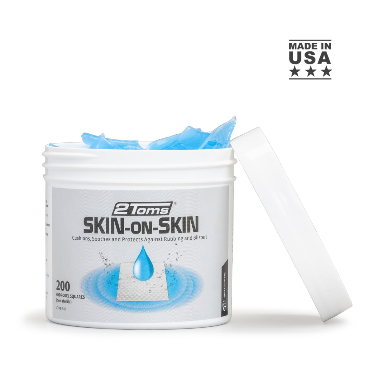 2Toms SkinOnSkin Hydrogel Square Pads for Blister Protection and Skin