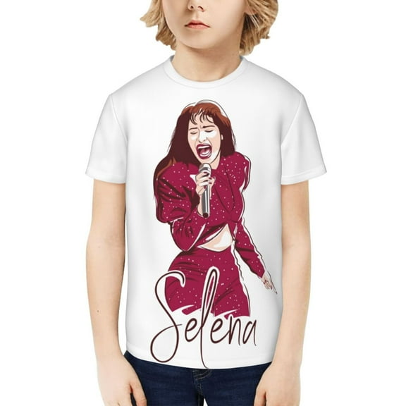 Selena Quintanilla Kids T-Shirt 3d Printed Graphic T-Shirts Boys And Girls Short Sleeve Shirts For Youth Kids X-Small