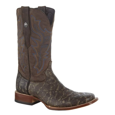 

Tanner Mark Boots TM207026 Men`s Tanner Mark Matte Rustic Brown Elephant Print 12` Brown Top Sq Toe Boot Brown 11