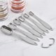 thumbnail image 2 of Heavy Duty Stainless Steel Metal Measuring Spoons for Dry or Liquid, Fits in Spice Jar, Set of 7 with Leveler, 2 of 5