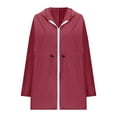 thumbnail image 5 of Enjoytime Rain Coats for Women Waterproof Lightweight Rain Jackets Fall Winter Outdoor Windbreaker Coat with Hood, 5 of 7