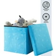 thumbnail image 4 of Disney Stitch Kids' Embossed Storage Ottoman, Blue, 15" x 15" x 15", 4 of 7