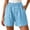 C-Blue66, variant on DHFJKG Women's Summer Linen Shorts Loose Fit Straight Leg Casual High Rise Sports Elastic Waist Shorts With Pockets Solid Color Trendy Bottoms