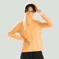 thumbnail image 6 of Levmjia Women Long Sleeve Sunscreen Top Zipper Hooded Sun Protection Coat Breathable Solid Color Regular Fit Outdoor Lightweight Jacket Hiking Cycling Beach Trips Casual Wear, 6 of 6