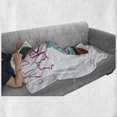 thumbnail image 6 of Eat Dessert First Soft Flannel Fleece Throw Blanket, Simple Lettering Words and Realistic Drawn Tasty Cupcake Print, Cozy Plush for Indoor and Outdoor Use, 50" x 60", Multicolor, by Ambesonne, 6 of 6