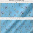 thumbnail image 2 of Soimoi Blue Cotton Voile Fabric Grass & Wildflower Floral Decor Fabric Printed Yard 56 Inch Wide, 2 of 7