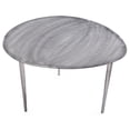 thumbnail image 2 of FOREIGN AFFAIRS HOME DECOR SILVERTONE Textured Silver Top Egg Accent Table, 2 of 4