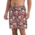 thumbnail image 2 of Zufioo Skull rock record artist for Men's Casual Beach Shorts, Sports Fitness Quick-drying Drawstring Shorts with Pockets for Home Wear-X-Large, 2 of 6
