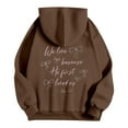 thumbnail image 6 of Women's Casual Hoodie With Bow Print Autumn Winter Pullover Sweatshirt Comfortable And Stylish, 6 of 7