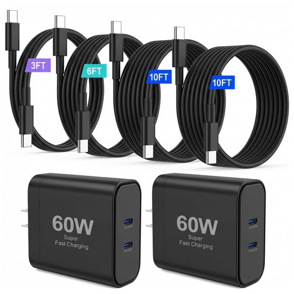 Cargador Fomiuoms 45W de Doble Puerto USB-C con Carga Rápida