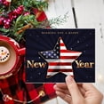 thumbnail image 2 of 2026 Happy New Year America! – American Xmas Fold Over Greeting Cards & Envelopes (Blank Inside) – USA Patriotic Holiday Cards for Christmas and New Year’s Gift & Presents | 4.25 x 5.5” | 10 Per Pack, 2 of 6