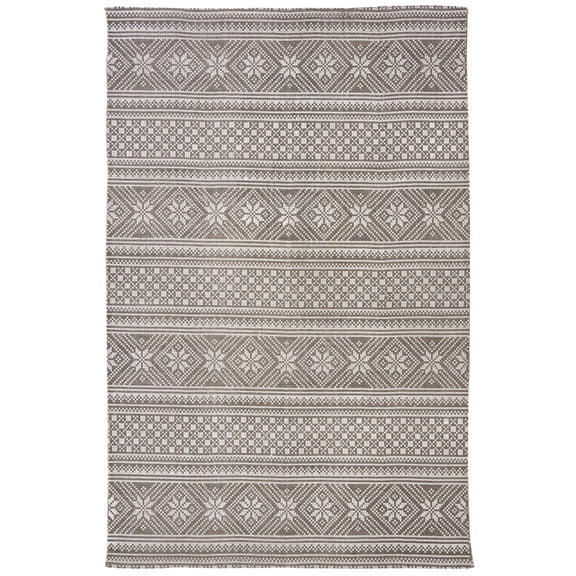 SAFAVIEH Cedar Brook Lynette Southwestern Cotton Area Rug, Grey/Ivory, 5' x 8'