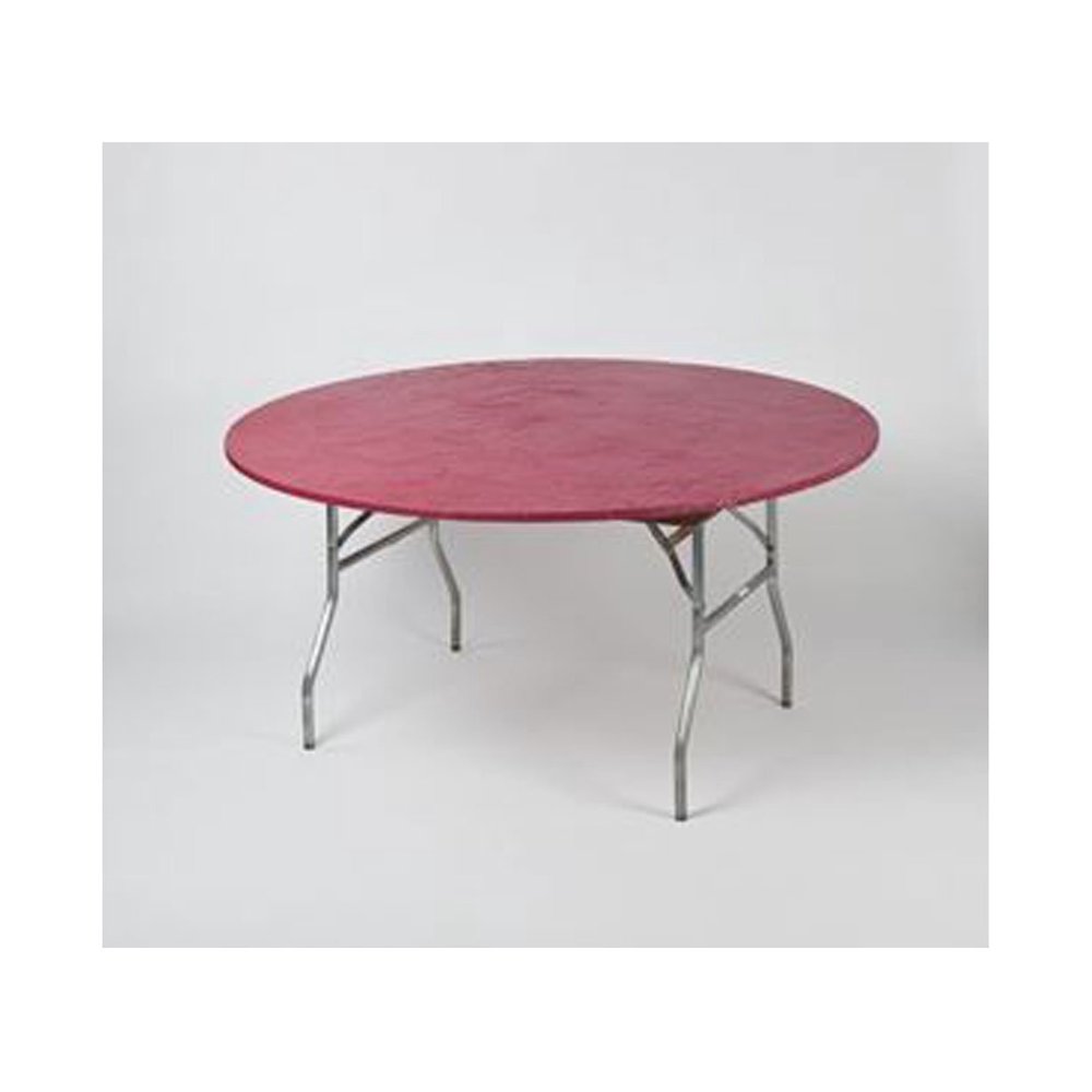 Kwik Covers 60 inch Round Maroon Fitted Table Cover single By KwikCovers