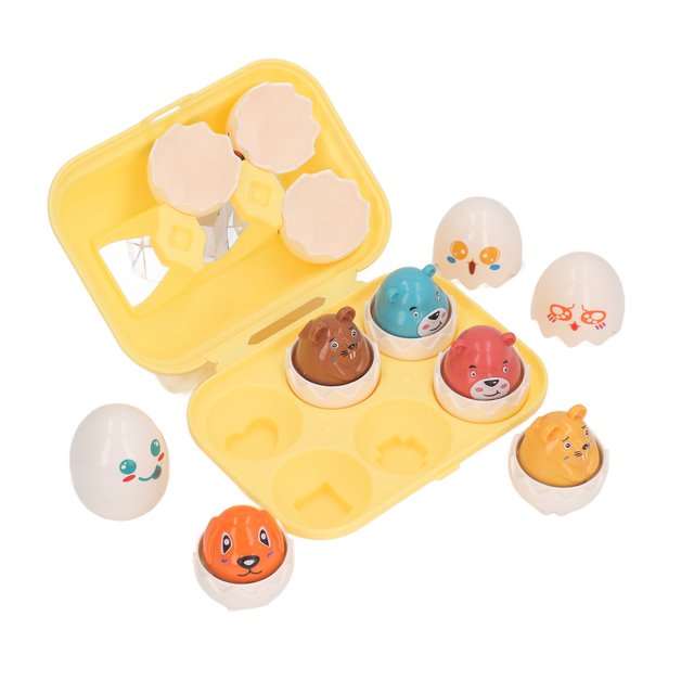 Juguete A Juego de Huevos, Juego de 6 Piezas de Juguetes a Juego Con forma de Huevo, Juguete A Juego Con Forma de Huevo Giratorio Educativo Tempano Realista para Nina