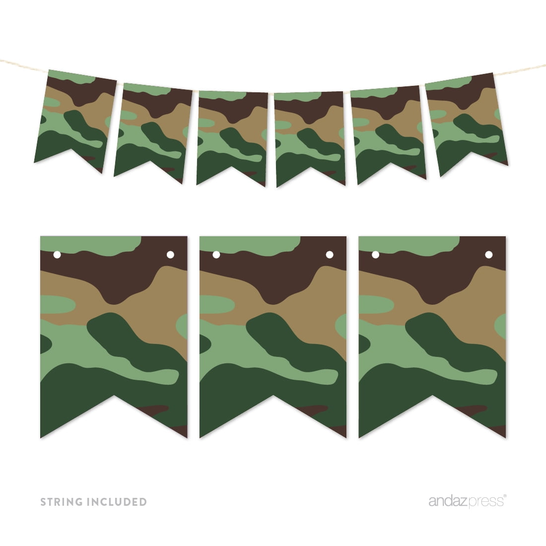 Pennant Party Banner Camouflage Print