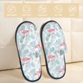 thumbnail image 2 of Fotbe Tropical Flamingo Pantuflas Peludas para Mujer con Estampado, Zapatillas de Peluche, Zapatos de Invierno para Casa, Uso Interior y Exterior-Medium, 2 of 8