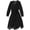 Black - black, variant on bar III Womens Burnout Wrap Dress, Red, Large