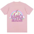 thumbnail image 5 of Camiseta de unicornios para hombre, camisetas gráficas de arcoíris, camisetas divertidas a la moda para mujer, camisetas de Hip Hop Alpha para hombre, ropa estética Unisex 100% algodón, 5 of 5