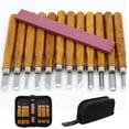 thumbnail image 1 of Wood Carving Tool Set, 12 Pcs Wood Carving Chisels Carving Knives With Sharpening Stone, Wood Carving Chisels Set With Bag Carpenter Chisels For Professionals And Beginners, 1 of 8