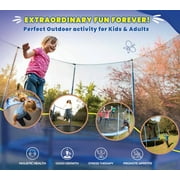 Machrus Upper Bounce 14 FT Round Trampoline Set with Safety Enclosure System - Backyard Trampoline - Outdoor Trampoline for Kids - Adults