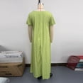 thumbnail image 6 of QUNYINEY Summer Dresses for Women 2026 Plus Size Casual Short Sleeve Long A Line Dress Square Neck Flowy Vacation Loose Fit Solid Dresses, 6 of 7