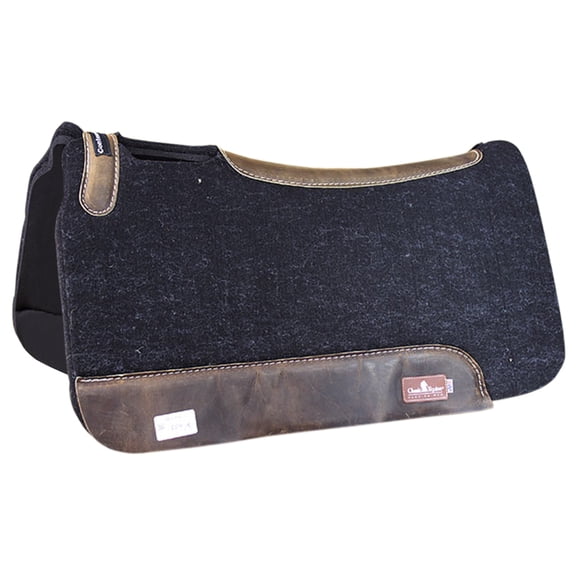 Classic Equine ContourFlex Western Saddle Pad 100% Wool Felt Top Shock-Absorbing Foam Bottom Contoured 3/4" Performance Pad