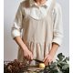 thumbnail image 3 of Delantal Lindo Vintage Para Mujeres Y Niñas, Trabajos De Jardinería, Espalda Cruzada, Delantales De Mezcla De Algodón/Lino, Vestido Tipo Delantal Con Dos Bolsillos (Beige), 3 of 5