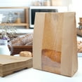 thumbnail image 7 of 58 PACK Large Paper Bread Bags, Paper Bakery Bags Kraft Paper Bread Loaf Bags with Transparent Window Including Label Seal Sticker for Homemade Bread & Baked Food Packaging Storage (13.78*8.26*3.5 Inc, 7 of 7