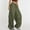 Army Green, variant on Dolkfu Plus Size Pants for Women Wide Leg Cargo Low Waisted Green Parachute Pants Drawstring Streetwear Womens Trousers L