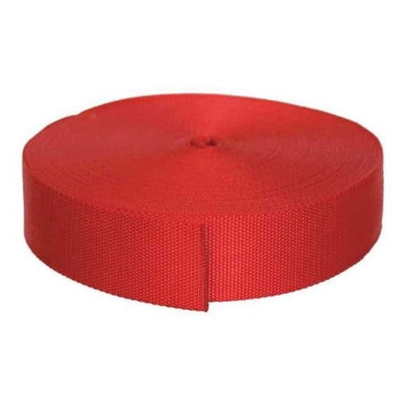 Bulk-Strap Webbing,Nylon,1 1/2" W,Red N15102R