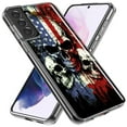 thumbnail image 2 of MUNDAZE Samsung Galaxy S23 American USA Flag Skulls Blue Red Double Layer Phone Case Cover, 2 of 5