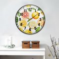 thumbnail image 2 of Yayeee Wall Clock Battery Operated 9.5" Silent Non-Ticking for Living Room, Candy Lemon, 2 of 8