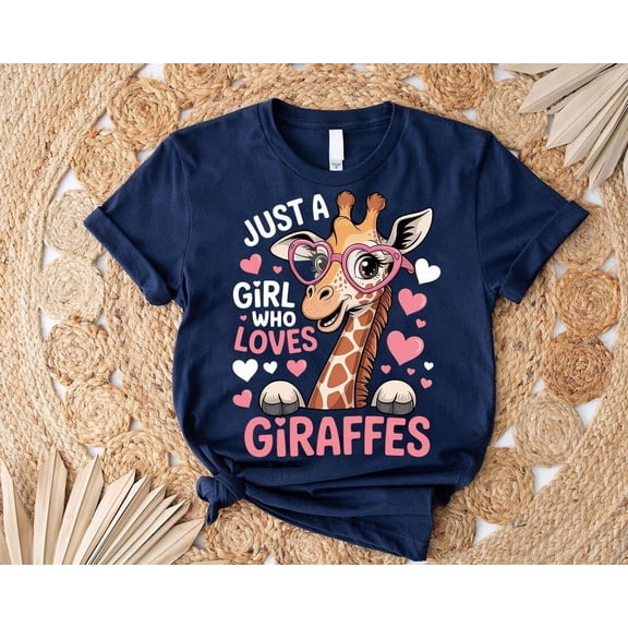 Just a Girl Who Loves Giraffes – Cute Giraffe Shirt – Animal Lover Tee – Giraffe Gift – Animal Lover Apparel All Size S-5Xl