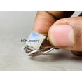 thumbnail image 4 of Solid 925 Sterling Silver Ring For Unisex, Genuine Moonstone Ring Gemstone Unique Handcrafted Ring For Her Or Him, 4 of 6