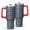 Red, variant on Christmas 40oz Tumbler– Stainless Steel Insulated Tumbler with Handle and Straw, Large Capacity Travel Cup for Hot & Cold Drinks