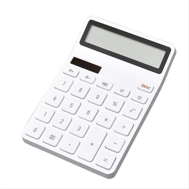 Calculadora de Escritorio de Negocios Luz de la Batería Ahorro de Energía Calculadora de Pantalla de 12 Dígitos Sensible