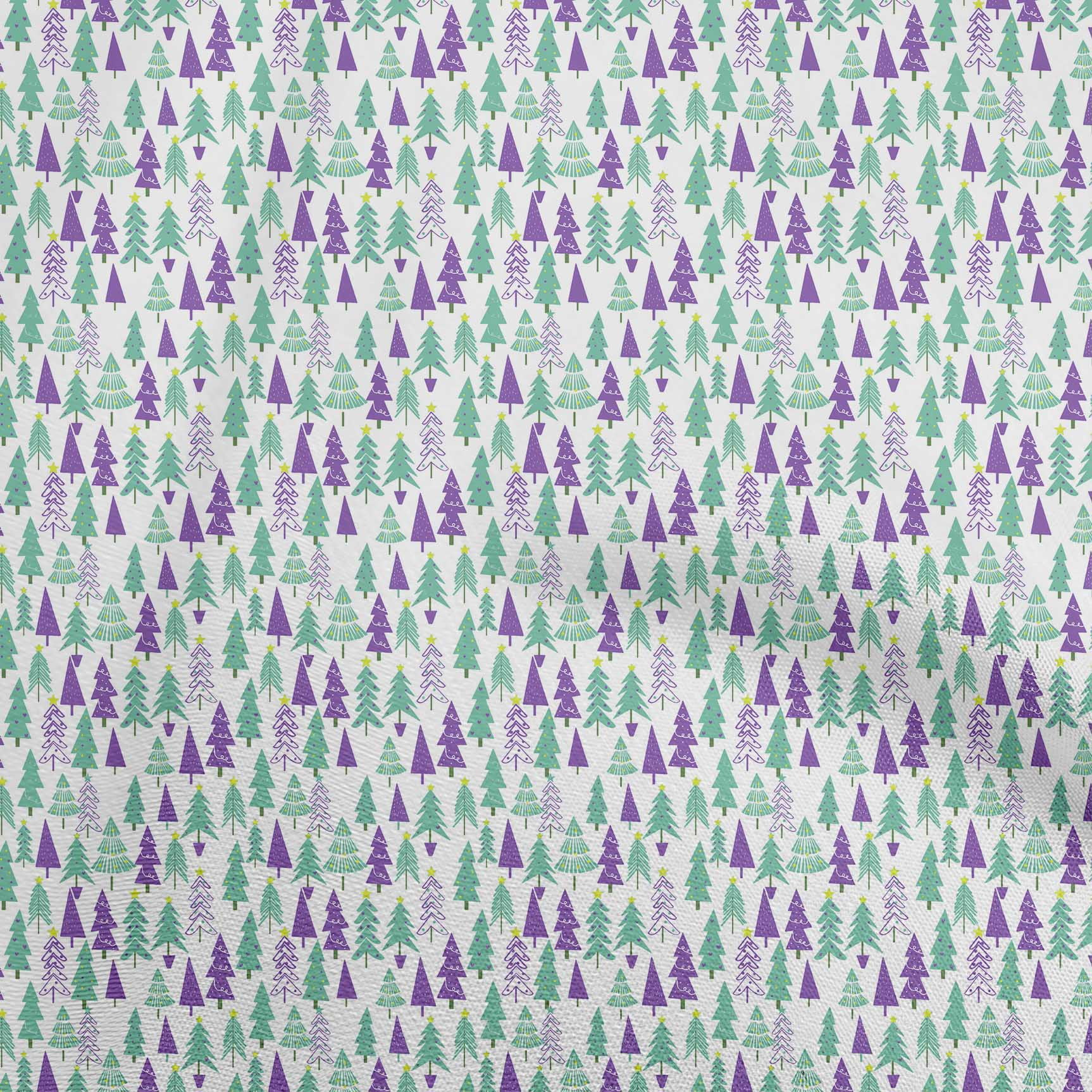 oneOone Cotton Jersey Purple Fabric Christmas Sewing Material Print Fabric By The Yard 58 Inch Wide
