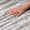 thumbnail image 3 of Addison Rugs Dream Shag Premium Machine Washable Transitional Textured Stripes Ocean Rectangle Rug, 9' x 12', 3 of 8