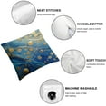 thumbnail image 4 of Acheng Marble Texture Natural Luxury Navy Blue Gold Painting Set of 2 Decorative Throw Pillow Cases Sofa Cushion Covers for Couch Bedroom Living Room Car Home Decor White, 4 of 6