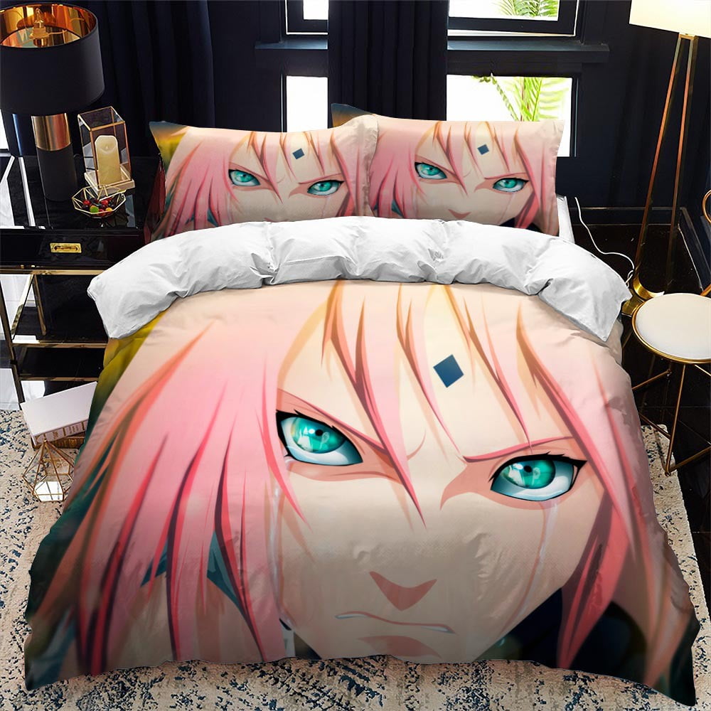 Naruto Itachi Sasuke Kakashi Akatsuki Bed Set Queen Size 3D Printed 