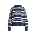 thumbnail image 5 of Free Assembly Women's and Women's Plus Half Zip Sweater with Long Sleeves, Midweight, Sizes XS-4X, 5 of 5