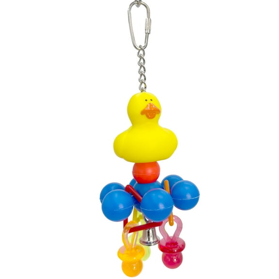 1119 UFO Ducky Quacker - Handmade Colorful Hanging Bird Cage Toy