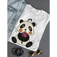 thumbnail image 3 of Panda With Tulips T-Shirt Women -SPIdeals Designs, Female Large, 3 of 4