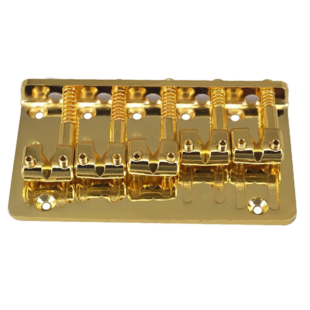 Hot Sales Adjustable 5-string Hardtail Bridge Guitar Saddles Screws Electric Box Guitar Plate Instrument Bass Bridge For Guitar