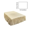 thumbnail image 3 of Full Coverage Lace Bed Skirt with Elastic Corners, Dustproof and Skidproof, Soft Brushed Fabric for All-Season Comfort, Beige, 200x150cm in Beige, 3 of 6