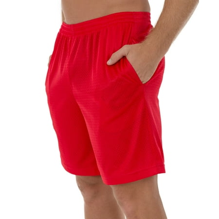 Athletic Works Men's and Big Men's 8" Active Rice Hole Mesh Shorts, up to 5XL