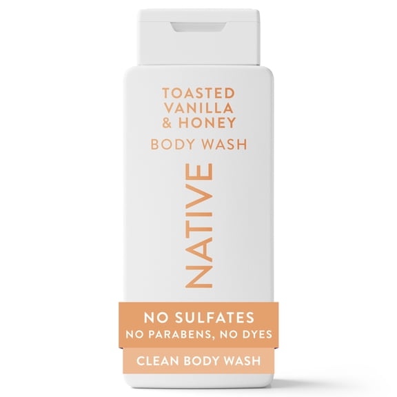 Native Body Wash Toasted Vanilla & Honey, for women & men 18 fl oz