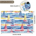 thumbnail image 3 of FORMRS A4 Clipboard Folder with Pen Holder Horizontal Foldable School Office Binder, Red Hand Drawn Sailboats, 3 of 9